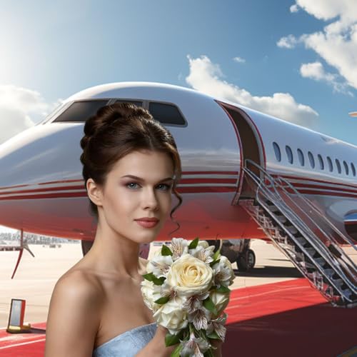 Red Carpet Airplane Backdrop Background for Photography 5x7ft Photobooth Professional Photo Backdrop Curtains Video Photography Studio Photo Backgrounds Banner Booth Background Screen Parties - color: Red Carpet Airplane