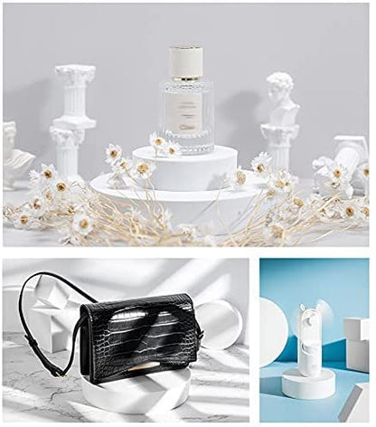 8PCS Product Photography Props Foam Photoshoot Prop Set for Product Display, Accessories, Jewellery, Cosmetics, Model, Perfumein and Trinkets on Perfect of Showing (White) - color: White