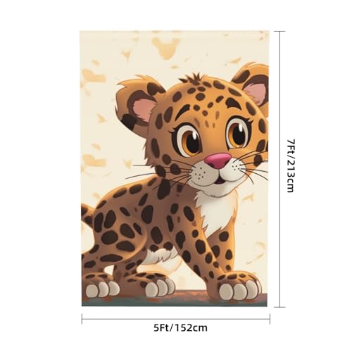 Cute Baby Jaguar Backdrop Background for Photography 5x7ft Photobooth Professional Photo Backdrop Curtains Video Photography Studio Photo Backgrounds Banner Booth Background Screen Parties - color: Cute Baby Jaguar