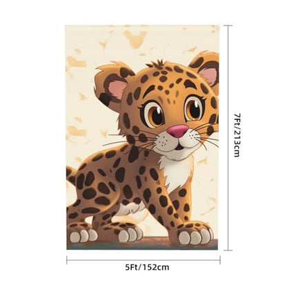 Cute Baby Jaguar Backdrop Background for Photography 5x7ft Photobooth Professional Photo Backdrop Curtains Video Photography Studio Photo Backgrounds Banner Booth Background Screen Parties - color: Cute Baby Jaguar