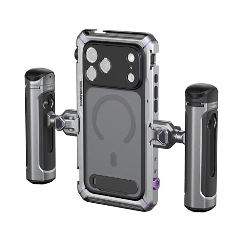 SmallRig Megatron Edition Dual Handheld Video Cage Kit for iPhone 17 Pro, Wireless Control Handle, Quick Release, Filmmaking & Live Streaming Kit with Case, Rotatable Handles, Lens Backplate-5585 - size: iPhone 17 Pro
