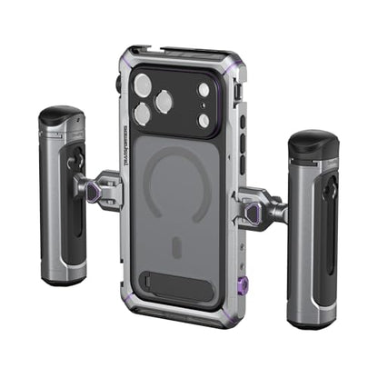 SmallRig Megatron Edition Dual Handheld Video Cage Kit for iPhone 17 Pro, Wireless Control Handle, Quick Release, Filmmaking & Live Streaming Kit with Case, Rotatable Handles, Lens Backplate-5585 - size: iPhone 17 Pro