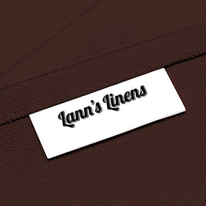 Lann's Linens - 120" Round Premium Tablecloth for Wedding/Banquet/Restaurant - Polyester Fabric Table Cloth - Chocolate Brown - color: Chocolate, size: 120" (Round)