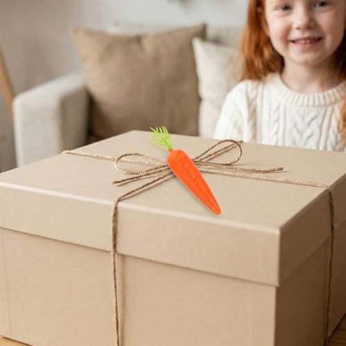 LOGOFUN 100PCS Artificial Carrot Decorations DIY Photography Props for Easter Fall Harvest Party Home Kitchen Decorations