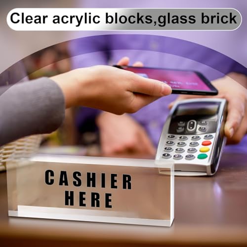 Yousoontic 2 Pcs Clear Acrylic Blocks for Display Blank Name Plate Block Cube Display Stand for Wedding Props Photography Scrapbooking Crafts (3 x 9 x 1.125 Inch) - size: 3 x 9 x 1.125 Inch