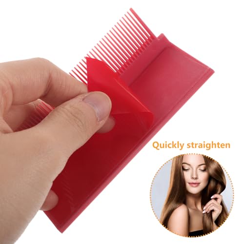 4pcs Comb Attachment for Flat Iron, Clip On Removable Hair Straightener Comb, Compact Straightening Hair Styling Tool for Women Men