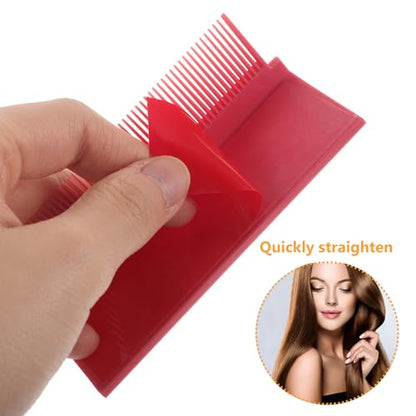 4pcs Comb Attachment for Flat Iron, Clip On Removable Hair Straightener Comb, Compact Straightening Hair Styling Tool for Women Men