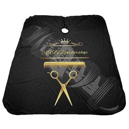 Custom Barber Cape, Personalized Haircut Salon Cape for Men - color: Barber-salon 4
