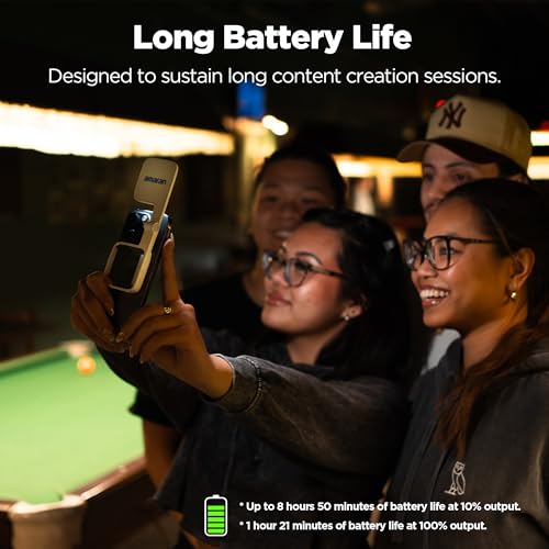 amaran Go Bi-Color Ultra Compact Mini Phone Light, Charcoal - color: Charcoal