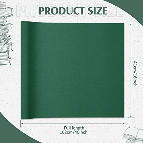 PerKoop Book Cloth for Book Binding 40 x 16 Inch Fabric Surface Paper Backed Bookcover Archival European Durable Strong Bookbinding Supplies Cover Books Album Scrapbooking (Dark Green) - color: Dark Green