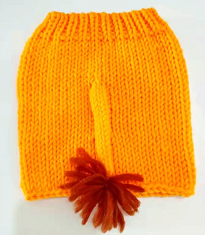 JIAHG Newborn Baby Photography Props Crochet Knitted Outfit Cute Dinosaur Hat & Pants Boys Girls Photoshoot Halloween Costume - color: Yellow Lion