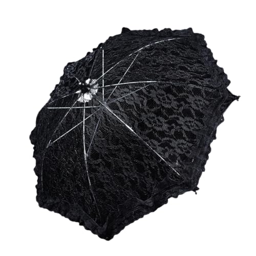 EUBUY Lace Parasol Umbrella, Vintage Wedding Bridal Umbrella, Lace Umbrella for Tea Party Small Photography Prop Craft Umbrella for Women Wedding Party Photo Dance Makeup Ball Props - color: Type 3