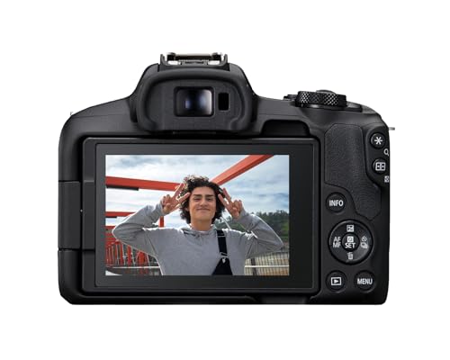 Canon EOS R50 Mirrorless Camera RF-S18-45mm F4.5-6.3 is STM Lens Kit, 24.2 Megapixel CMOS (APS-C) Sensor, 4K Video, Vlogging, Content Creation, Photography, Digital Camera, Black - color: Black, style: EOS R50 w/RF-S18-45mm