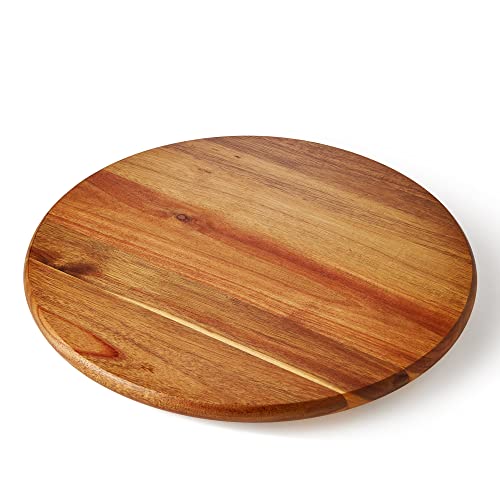 Acacia Wood Lazy Susan, Wood Turntable Tray Cabinet Organizer,14" - size: 14"-wood