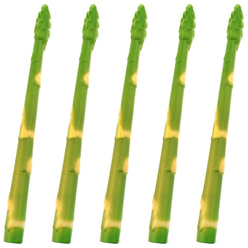 19cm Simulated Asparagus Plastic Vegetable Decoration Simulated Vegetables Simulated Asparagus for Photography Props Exhibition Halloween Decorations 6pcs