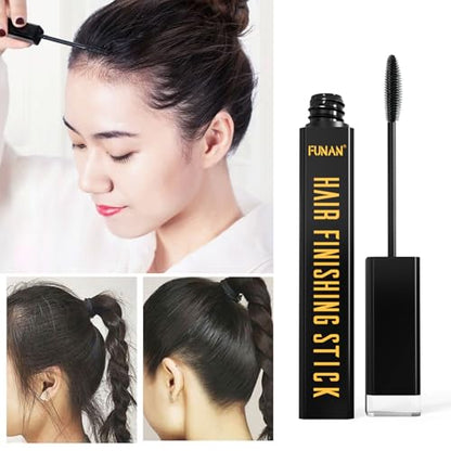 FUNAN Hair Finishing Stick, Flyaway Feel Stick Hair, Small Broken Hairs Finishing Cream, Non-Greasy and Non-Sticky Black（Pack of 2） - size: 15 Fl Oz (Pack of 2)