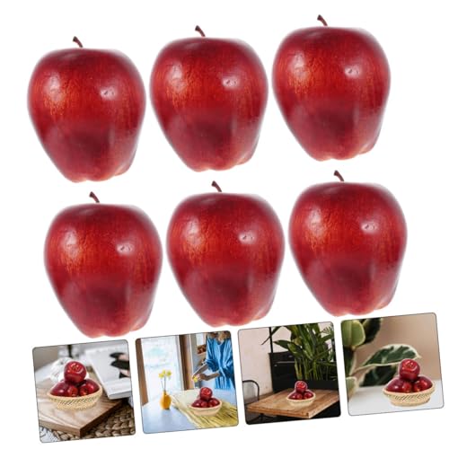 Homoyoyo 3pcs Artificial Red Delicious Fruit Models Lifelike Fake Photography Props for Home Decoration Table Centerpieces and Event Styling and Realistic Design