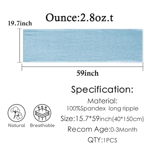 Newborn Photography Props Stretch Newborn Photography Wrap Blanket for Baby Boys Girls Posing Photo Shoot Props - color: Ocean