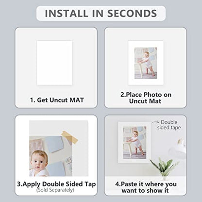 10 Pack Backing Boards Only - 11X14 Uncut White Mats Matboards, Acid Free & White Core Backerboards, Ideal for Photos, Pictures, Prints, Frames, Arts - size: 11x14 10pack backing boards