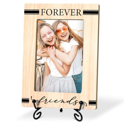 Forever Friends Picture Frame,Women Friend Bestie, 4 x 6 Picture Frame with Stand for Tabletop Display.(Vertical Portrait) - color: Frame19