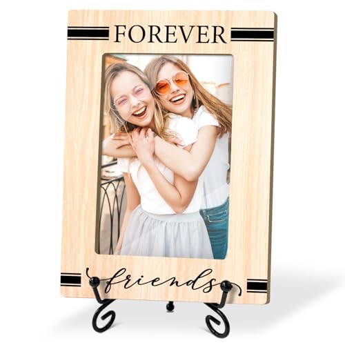 Forever Friends Picture Frame,Women Friend Bestie, 4 x 6 Picture Frame with Stand for Tabletop Display.(Vertical Portrait) - color: Frame19