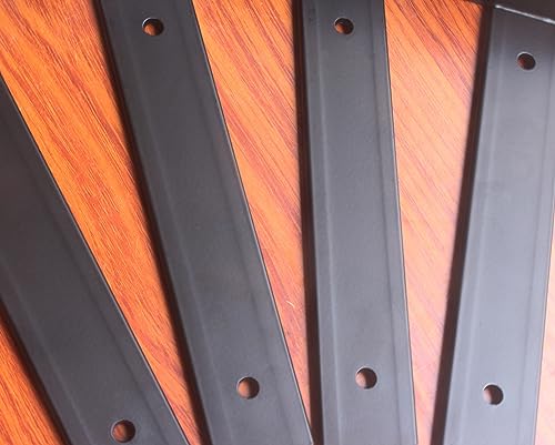2 Pack - 8 inch Black Hidden L Shelf Bracket (1/5 Inch Thicked) Iron Floating Shelf Brackets Rustic Industrial Metal Brackets for Shelf Support - size: 8 Inch, style: Black 2 Pack