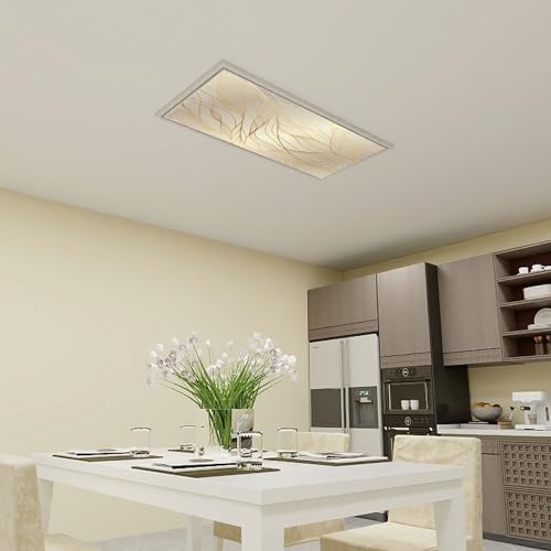 4 Pack Fluorescent Light Covers Gold wavy pattern Luxurious golden linear ornament Decorative Magnetic Ceiling Light Covers Fluorescent Light Shade Panel for Classroom Office Home 4 x 2 ft