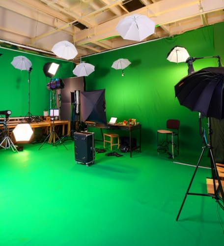 HEMMOTOP Green Screen Backdrop, 10 x 20 ft Chromakey Greenscreen Background, Large Seamless Green Backdrop Background Cloth, for Photography, Zoom, Live Streaming (Backdrop only) - color: Green, size: 10x20ft