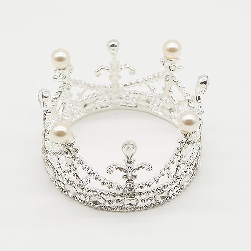 Zeroest Newborn Photography Crown Headband - Baby Princess Tiara for Infant Photo Shoots, Birthday Party -Rhinestone Prop - color: Silver 3#