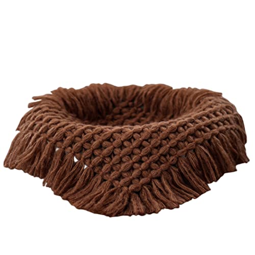 Newborn Baby Photography Props Blanket Posing Aid for Girl Boy Photo Shoot Baskets Filler Posing Stuffer Background Blanket (Dark Coffee) - color: Dark Coffee