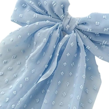 Large Bowknot Hairpin Round Dot Ribbon Hairclip for Women Spring Clip Hair Accessory Modern Styling Hair Decoration
