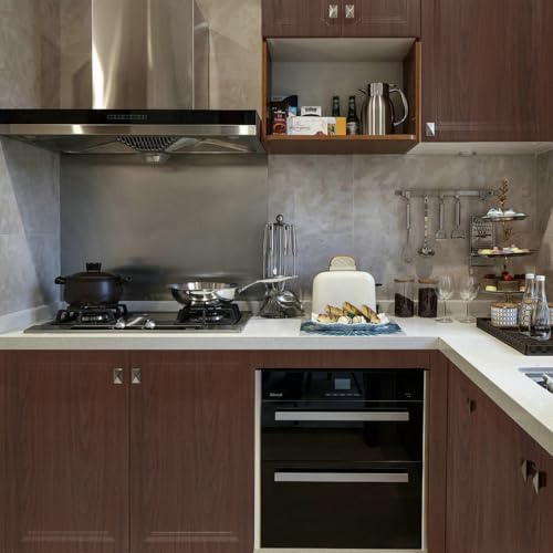 Abyssaly Wood Contact Paper, Red Brown Wood Peel and Stick Wallpaper, Self Adhesive Removable Wooden Look Grain Contact Paper for Cabinets Drawer Countertop 11.8" X 197" - color: Red Brown, size: 11.8" x 197"