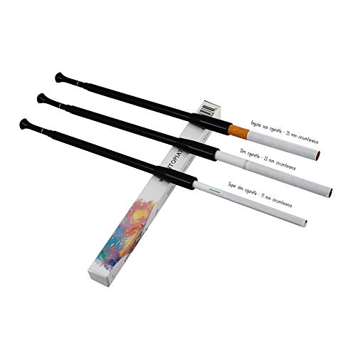 Long Cigarette Holder for Women - Extendable and Functional as Cigarette Filters with Natural Filter Stone | Detachable for Cleaning | Fits Virginia Slim and Other Hand Rolled 23mm Cigarettes