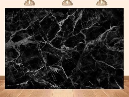 20x10ft Fabric Marble Texture Backdrop Black Marble Photography Backdrop, Professional Photo Background with White Veined Pattern for Studio, Party, Wedding, Video Shooting - size: 20X10ft