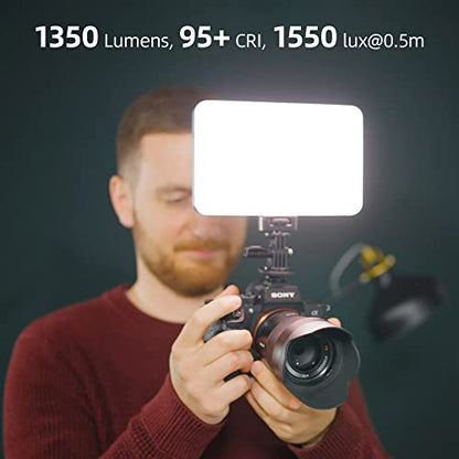 VILTROX RGB Led Panel Light, Smartphone Control Full Color On Camera LED Photography Light, 2600K-6800K Dimmable LED Video Light, with NP-F550 Battery (Sprite 15C) - size: 15W RGB & Bluetooth