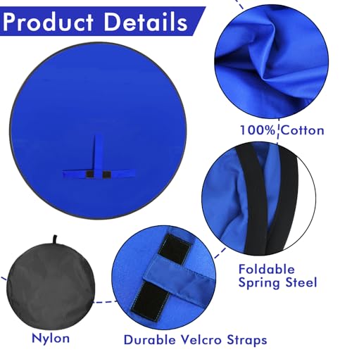 Portable Blue Screen Chair, 57 in BlueBackdrop with Stand Double Sided Foldable Screen Background, Chroma Key, Blue Backdrop for Chair Photography Streaming Gaming Photo Zoom Video Chats and Meeting - color: Blue Screen