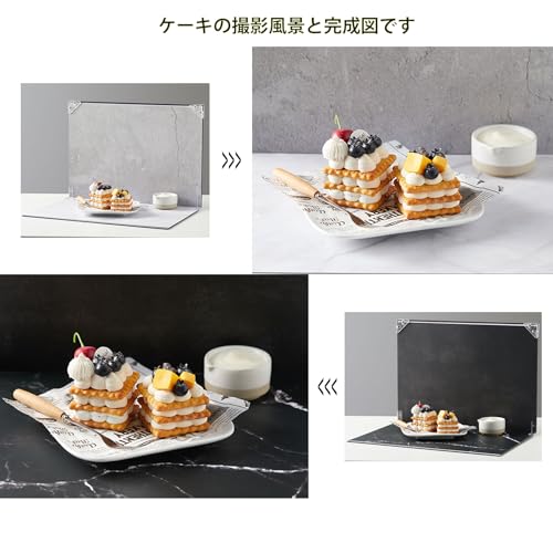 8Pcs 16Patterns Table Top Small Food Background Kit Makeup Product Shooting Backdrop Photo Backdrop Board Product Photography for Mini Items Photography and Video Recording(Small Size 16.5x11.7in)