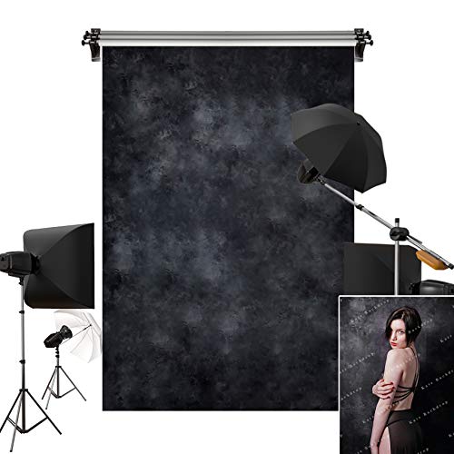 Kate 10x15ft/3m(W) x4.5m(H) Large Black Backdrop Dark Texture Backgrounds Seamless Portrait Photography Backdrops Photography Studio Prop - size: 10x15ft