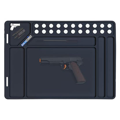 Skywin Cleaning Mat - Anti-Slip Shooting Mat for Gun Cleaning Mat, Magnetic Mat, Rubber Mat Repair Workbench Mat for Gun Mats Cleaning - style: Square (17x12 IN)