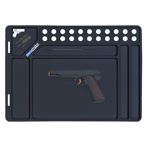 Skywin Cleaning Mat - Anti-Slip Shooting Mat for Gun Cleaning Mat, Magnetic Mat, Rubber Mat Repair Workbench Mat for Gun Mats Cleaning - style: Square (17x12 IN)