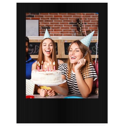Beeveer 32 x 24 Inch Photo Booth Selfie Frame Prop Booth for Birthday Event Parties Large Blank DIY Cutout Props for Funny Decoration Christmas, Holiday Supplies - color: Black, style: Vertical