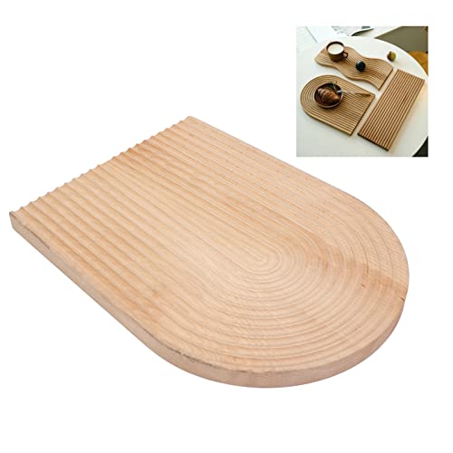Wooden Bread Dessert Tray, Multifunction Serving Tray, Natural Beech Wood Geometric Snack Plate with Smooth Edges for Home Kitchen, Parties and Food Photography (Ellipse) - size: 13"L x 9.4"W