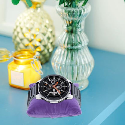 LOGOFUN 20PCS Velvet Watch Pillows Small Bracelet Display Pillows Rectangle Velvet Watch Cushions for Bangle Jewelry Storage Supplies - Purple 3.5X3.1X1.6in