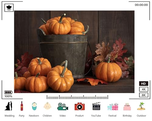 Trykid 5x5ft Autumn Mini Pumpkin Harvest Backdrop Food Photography Rustic Fall Decor Background Tapestry Thanksgiving Party Decoration Photo Studio Prop Fabric - size: 5x5ft