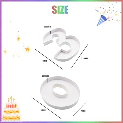 Charcuterie Cardboard Number Fillable Shaped Treat Decorative Box Anniversary Birthday Table Centerpiece (30 Style, 9inch) - size: 9inch, style: 30 Style