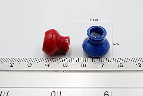 8 Mix Colorful Hand Paint Mini Ceramic Vases Decorative Accents – Small Display Pieces for Home Décor & Craft Styling