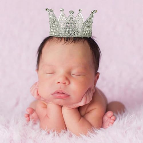 Newborn Photography Props Girl Boy Crown Photo Shoots Headband for Newborn Crystal Princess Party Headwear Photography Props