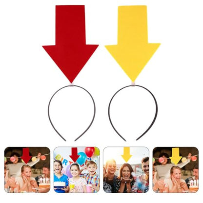 6Pcs Arrow Headband, Happy New Year Headband Symbol Party Festival Parade Concert Support Group Head Band for Halloween, Birthday, Makeup, Costume Masquerade Party