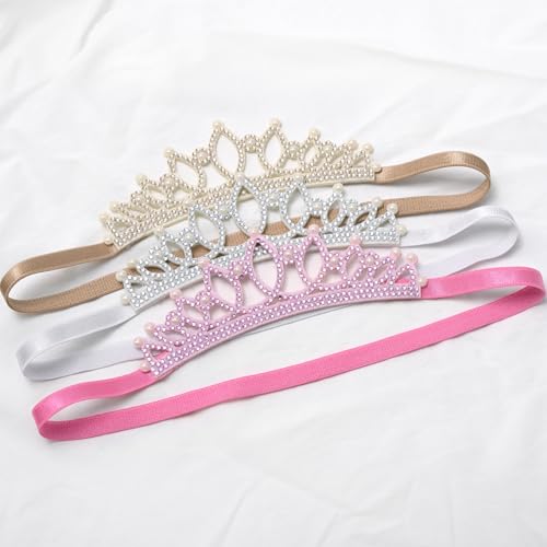 DANMY Baby Birthday Crown, Little Boys Girls Party hairband Princess Gold Tiara Photo Props Decorations Birthday