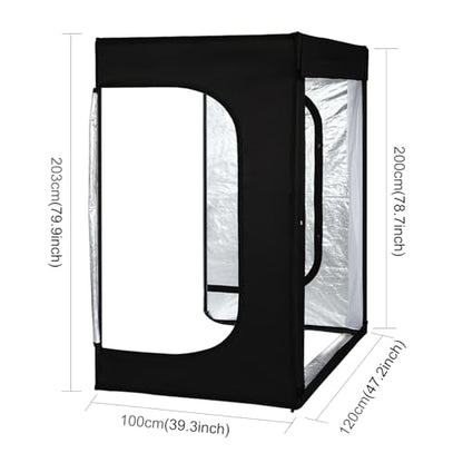 48"x78"x40" Large Photo Studio Light Box Photography, 8 Light LED Panels Dimmable Shooting Tent with 3 Color Backdrops Continuous Lighting Softbox for Model Clothing Photography - size: 48x78 in (8 LED Strips)